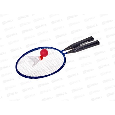 Бадминтон AN01020 (2 металл. ракетки, 1 волан, 1 шарик) в сетке  *50