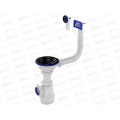 Сифон для мойки 3 1/2&quot х 40 с черный металлической решоткой, перелив, 0185 *29