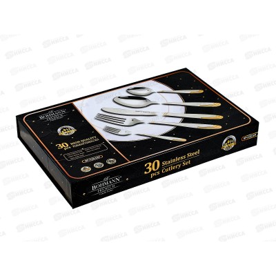 Столовый набор "Бохманн" ВР-30пр. /А-30GM/ дизайн волна *8 Столовый набор "Бохманн" ВР-30пр. /А-30GM/ дизайн волна *8