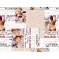 Клеенка на неткан основе ДЕКОРАМА 1,4*20м 067А кофе и круассаны
