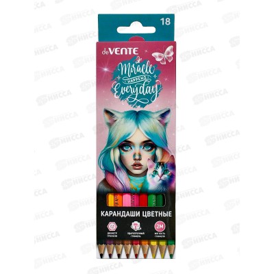 Карандаши 18цв deVente Miracle, шестигр. к/у  5023413 *8/160 Карандаши 18цв deVente Miracle, шестигр. к/у  5023413 *8/160