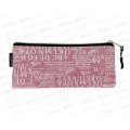 Пенал deVente  21,5*9*1см, Text молн., текстиль, розовый 7024208 Пенал deVente  21,5*9*1см, Text молн., текстиль, розовый 7024208