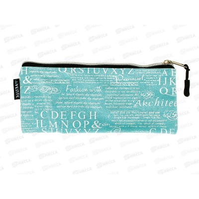 Пенал deVente 21,5*9*1см, Text молн., текстиль, мятный 7024209 Пенал deVente 21,5*9*1см, Text молн., текстиль, мятный 7024209