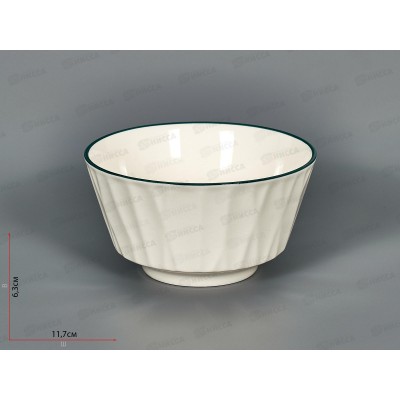 Салатник Линии 11,5см зеленая каемка MFK08368-G Салатник Линии 11,5см зеленая каемка MFK08368-G