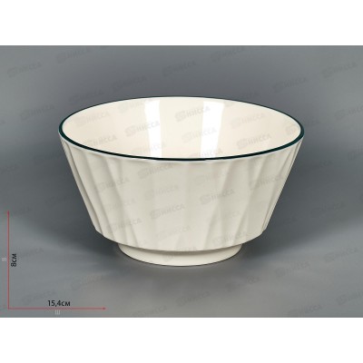 Салатник Линии 15см зеленая каемка MFK08369-G Салатник Линии 15см зеленая каемка MFK08369-G