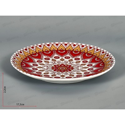 Тарелка мелкая 175мм фарфор Универсал Дастархан Gold 3с2431  *20