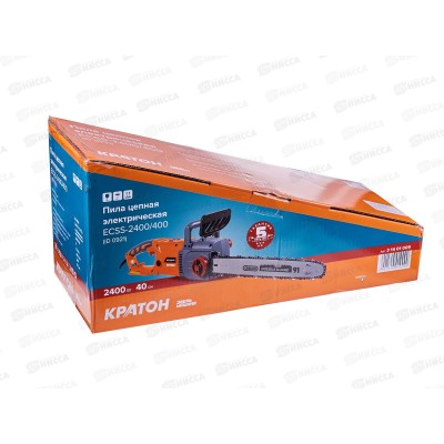Пила цепная электрическая 2400Вт Кратон "Зверь машина", ECSS-2400/400