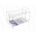 Сушилка для посуды универсальная разборная с поддоном белая *4