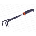 Рыхлитель 3-х зубый 36см, пластиковая ручка, AL-231048-2