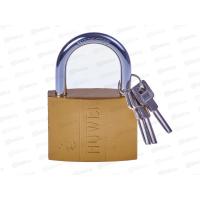 Замок навесной "HUWEI" желтый 75мм AL-23135-3 *48 Замок навесной "HUWEI" желтый 75мм AL-23135-3 *48