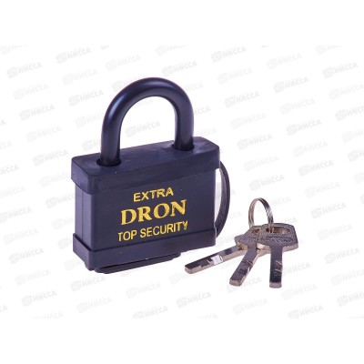 Замок навесной &quotDRON&quot обрезинен. влагозащищен 45мм AL-23146  *240