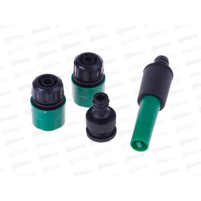 Распылитель насадка д/шланга 1 режим полива + 3 коннектора AL-231073