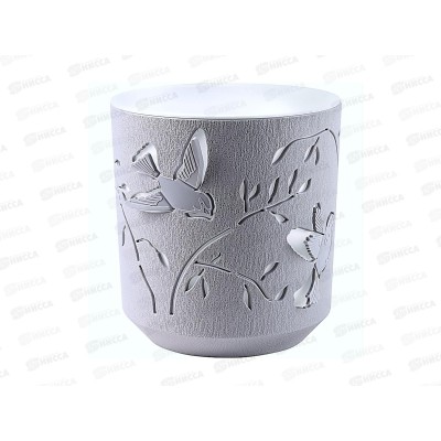 Кашпо &quotКолибри&quot 1,25л Серый жемчуг/Белый КШ-4648 *27