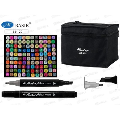 Маркеры Basir для скетчинга 120 цветов, MC-155-120*12