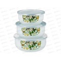 Набор салатников "Авокадо" с крышкой эмалированный 6пр 894-531 г Набор салатников "Авокадо" с крышкой эмалированный 6пр 894-531 г