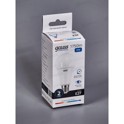 Лампа светодиодная Gauss Elementary A60 20Вт E27 6500К 1750Lm 23239 *50 Лампа светодиодная Gauss Elementary A60 20Вт E27 6500К 1750Lm 23239 *50