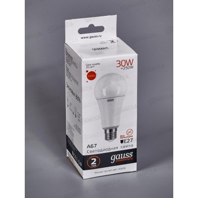 Лампа светодиодная Gauss Elementary A67 30Вт E27 3000К 2320Lm 73219 *50 Лампа светодиодная Gauss Elementary A67 30Вт E27 3000К 2320Lm 73219 *50
