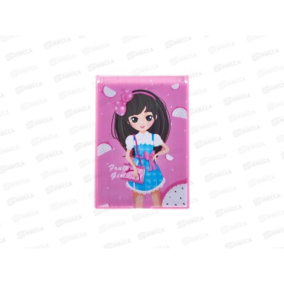 Расческа "Мимишки" с зеркалом 11*7,8см розовый 663-052