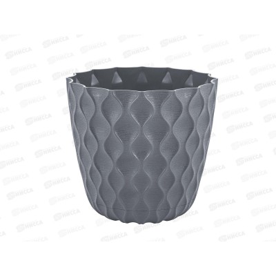 Горшок для цветов  "InGreen Wave" 4,7л Вулканический серый IG650310026 *6 Горшок для цветов  "InGreen Wave" 4,7л Вулканический серый IG650310026 *6