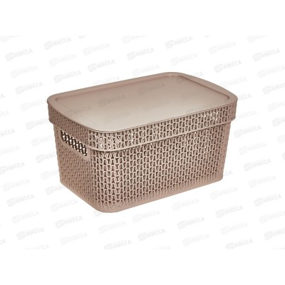 Корзина 5л Keeplex Ajur с крышкой бежевый топаз KL411311005 Корзина 5л Keeplex Ajur с крышкой бежевый топаз KL411311005