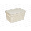 Корзина 5л Keeplex Ajur с крышкой белое облако KL411311048 Корзина 5л Keeplex Ajur с крышкой белое облако KL411311048