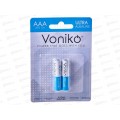 Батарейка VONIKO алкалиновая LR03 ААА  2шт на блистере *2/60/480