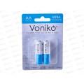 Батарейка VONIKO алкалиновая LR6 АА,  2шт на блистере *2/40/320