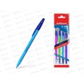 Ручки шариковые EK 4цв. цвет чернил-синий 58089 R-301 Stick  *60