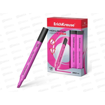 Маркер Erich Krause V-17 текстовый, розовый, 56702 *12/144 Маркер Erich Krause V-17 текстовый, розовый, 56702 *12/144