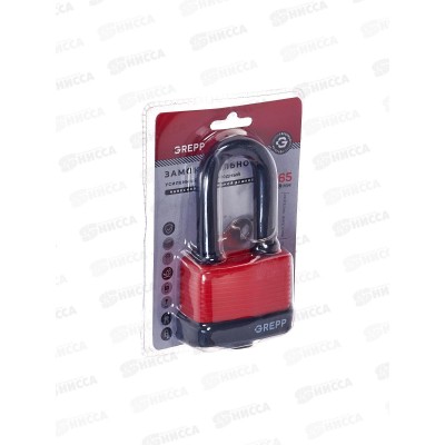Замок навесной "GREPP" 65мм всепогодный с длинной душкой 403-065 *6/36 Замок навесной "GREPP" 65мм всепогодный с длинной душкой 403-065 *6/36
