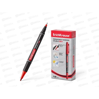 Маркер EK48185 перманентный двухсторонний Р-80, красный *12/192 Маркер EK48185 перманентный двухсторонний Р-80, красный *12/192