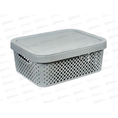 Корзина 10л Plast Team Stockholm серый шторм РТ500501025 Корзина 10л Plast Team Stockholm серый шторм РТ500501025