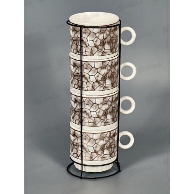 Набор кружек 5827 250мл на металической подставке *1/4 242956 Набор кружек 5827 250мл на металической подставке *1/4 242956