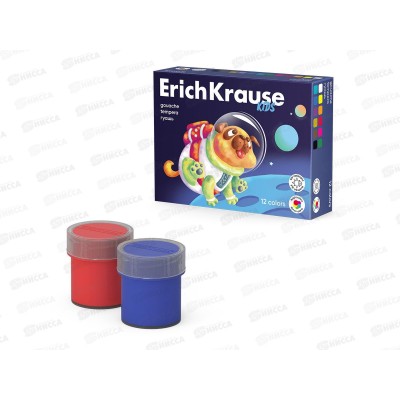 Гуашь художественная EK Kids Space Animals 12цв. 61410 *18 Гуашь художественная EK Kids Space Animals 12цв. 61410 *18