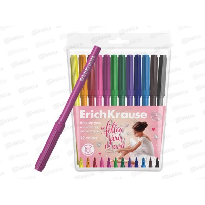 Фломастеры 12 цветов EK Pointes  61810 *12/192