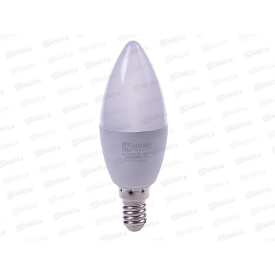 Лампа светодиодная IN HOME LED-СВЕЧА-VC  14Вт E14 6500К 1330Лм *50