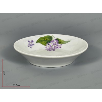 Блюдце 140мм фарфор 582 Сирень 8С0697 *20