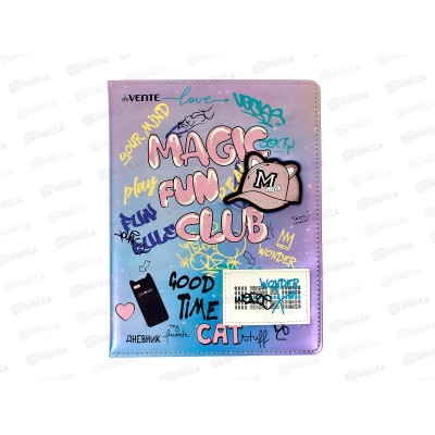 Дневник deVente Magic Club иск.кожа, объёмная аппликация 2022421*24