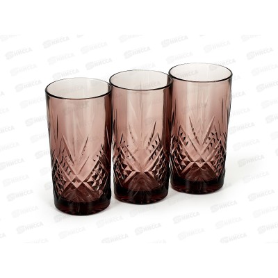 Набор стаканов Зальцбург Лилак высокий 380мл Q2884 3шт Набор стаканов Зальцбург Лилак высокий 380мл Q2884 3шт