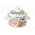 Кастрюля Agness эмаль с крышкой Шиповник 1,5л 934-570