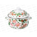 Кастрюля Agness эмаль с крышкой Шиповник 2,8л 934-572