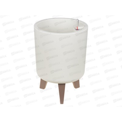 Кашпо ФЛОРИАН D250мм 11л Белый ротанг М3157 *3