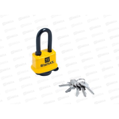 Замок навесной БУЛАТ ВС 0330-01 d-5мм Всепогодный 5кл *48 13 457 Замок навесной БУЛАТ ВС 0330-01 d-5мм Всепогодный 5кл *48 13 457