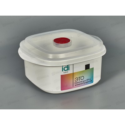 Емкость для продуктов &quotBergamo" 1,6л с клапаном белый 222124629/01 *16