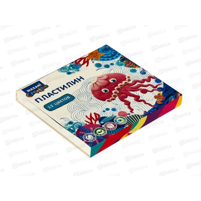 Пластилин 12цветов 240г MAZARI Классический М16990-12*12 Пластилин 12цветов 240г MAZARI Классический М16990-12*12