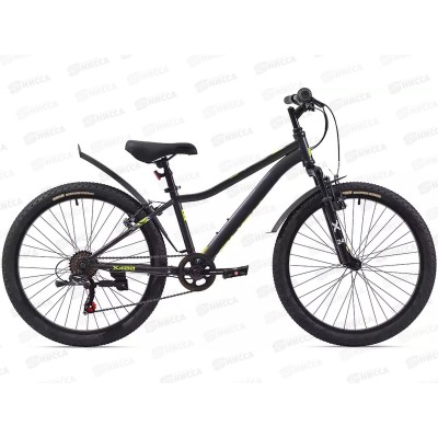 Велосипед 24&quot 6ск RUSH HOUR Х 400 V-brake ST черный рама 13&quot, 388558