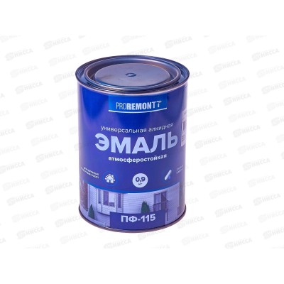ЭМАЛЬ PROREMONTT ПФ-115 Графит 0,9кг RAL7024 *10/640 ЭМАЛЬ PROREMONTT ПФ-115 Графит 0,9кг RAL7024 *10/640