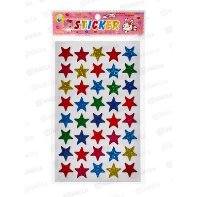 Наклейка ПГС Звезды,9,5*15,5см Р22072-18*10 Наклейка ПГС Звезды,9,5*15,5см Р22072-18*10