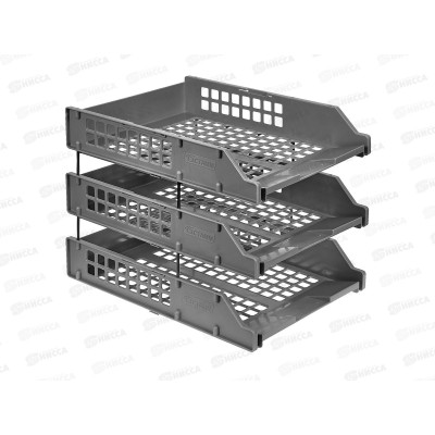 Лоток горизонтальный СТАММ 3секц.,3шт Strong, серый, ЛТ111/63794 *4 Лоток горизонтальный СТАММ 3секц.,3шт Strong, серый, ЛТ111/63794 *4