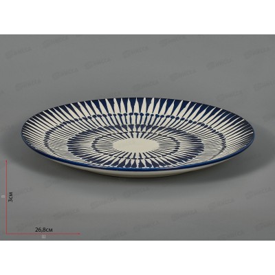 Тарелка обеденная H230720A17-D/P 26,5см Ethnic stile Тарелка обеденная H230720A17-D/P 26,5см Ethnic stile